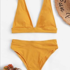 High waisted swim set